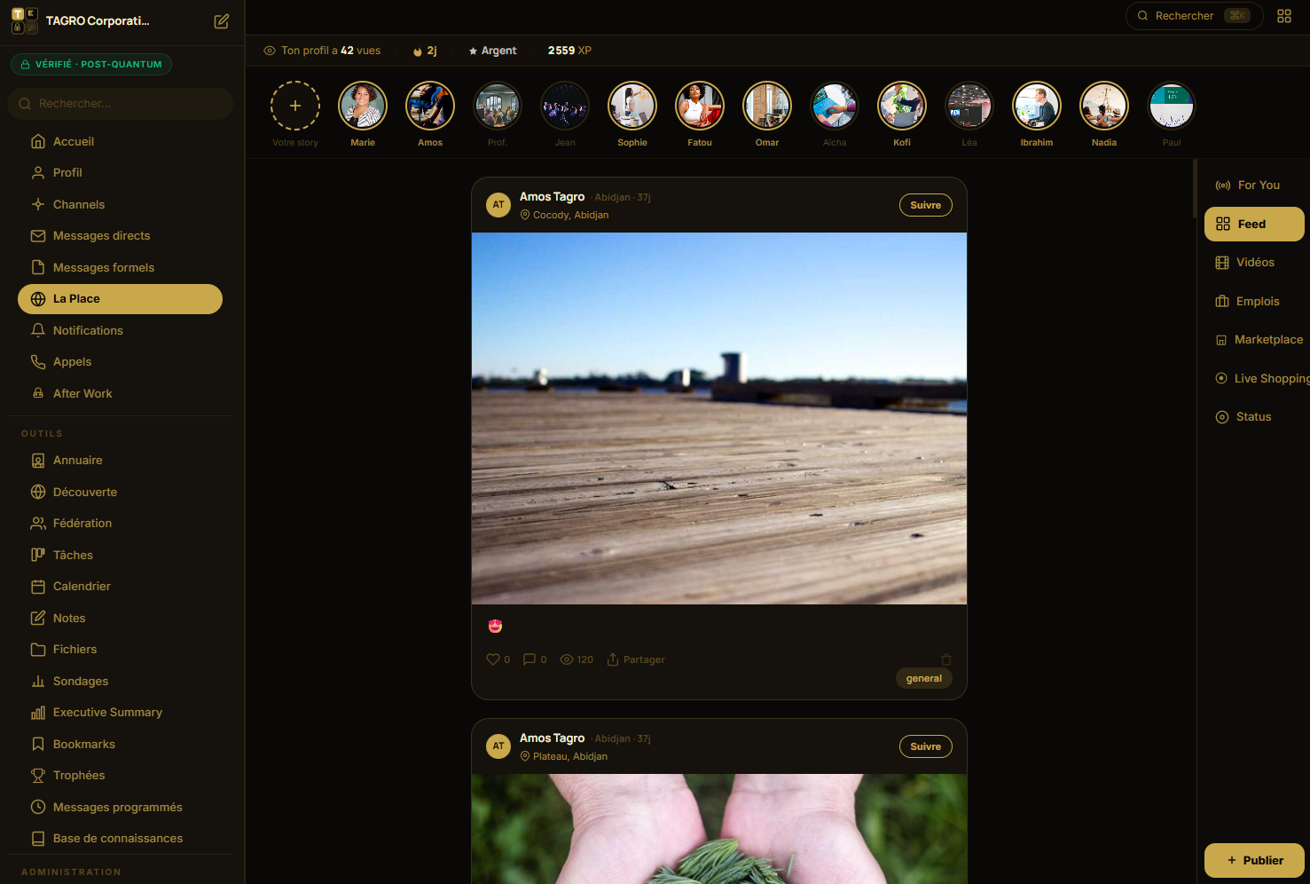 La Place Feed social